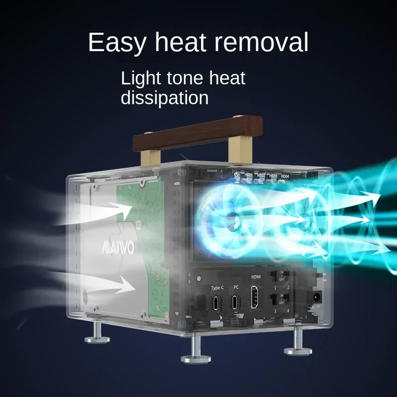 MAIWO 4 Bay Hard Drive Enclosure SATA To Type-C 10Gbps External HDD Docking for 3.5 Inch HDD/SSD Station Support 96TB Hdd ﻿