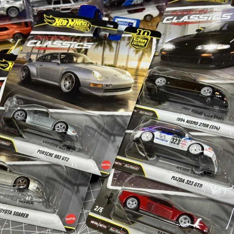 Hot Wheels Premium Modern Classics - Set de Modelos de Autos de Aleación Fundida a Presión - Nissan, Ferrari, Porsche, Toyota, Mazda - Edición de Coleccionista
