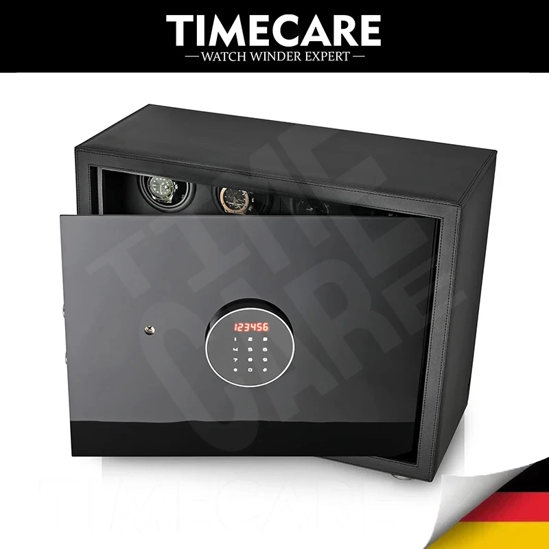 

Keep Your Watch Rotating in this Safe Watch Winder with Faux Leather Finish