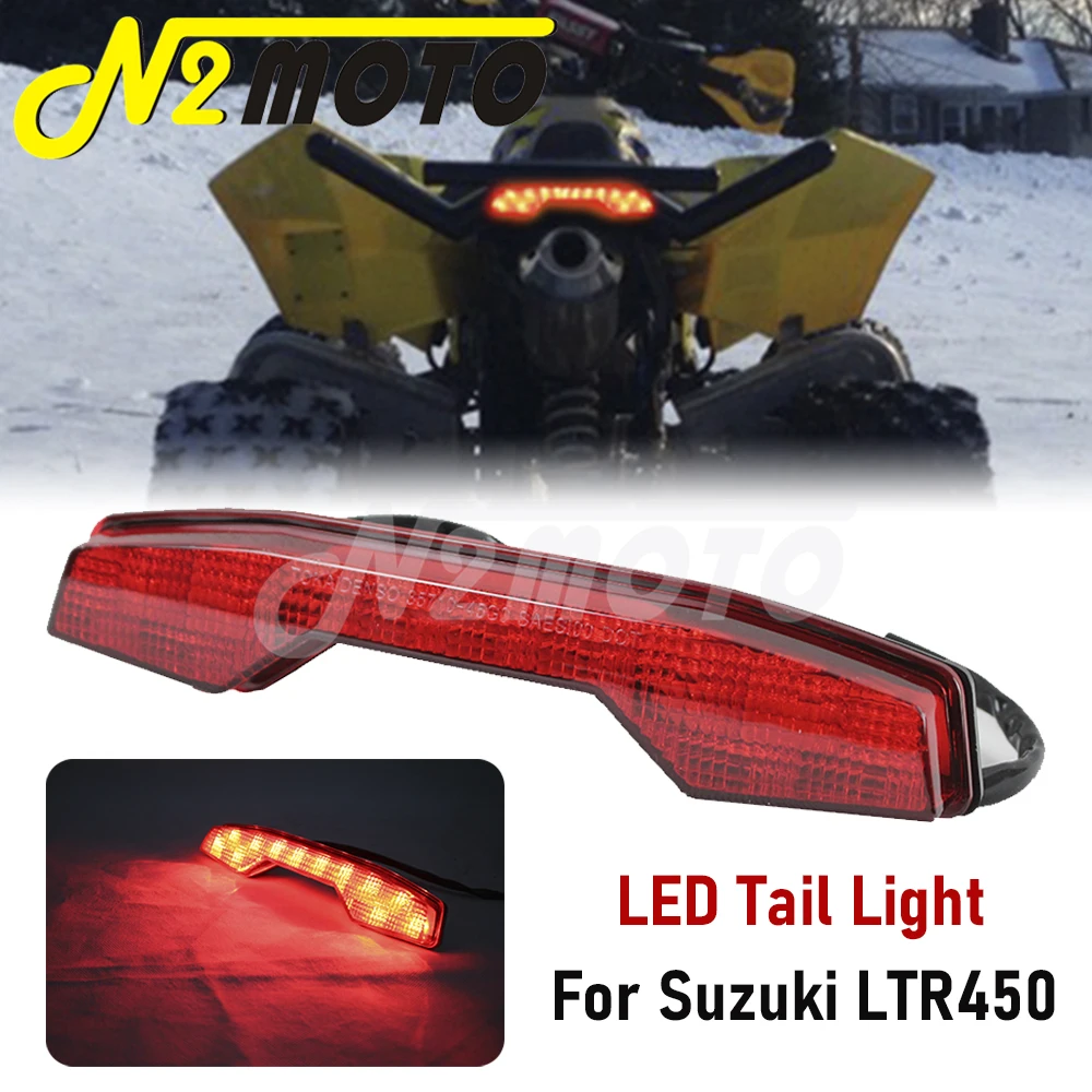 Quad Bikes ATV Brake Light 12V LED Taillight Assembly Red Lens Rear Stop Tail Lamp For Suzuki LTR 450/400 LTR400 LTR450 All Year