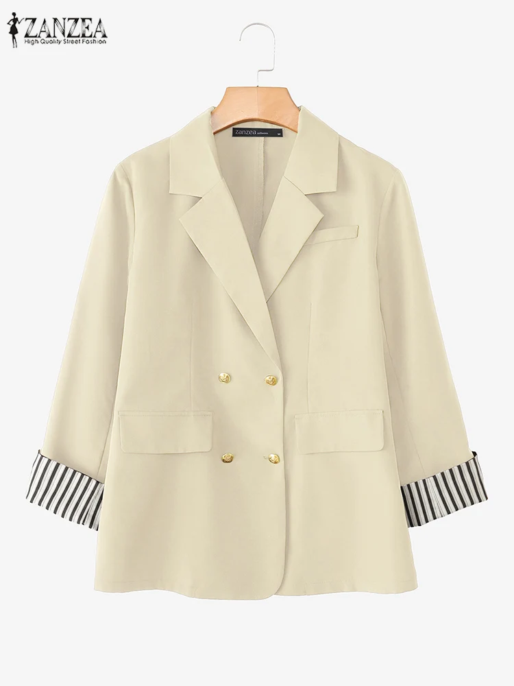 

ZANZEA 2022, модный женский пиджак, осенний стильный пиджак OL, элегантный пиджак с воротником с лацканами и длинными рукавами, пальто, куртки на пуговицах, Officewar