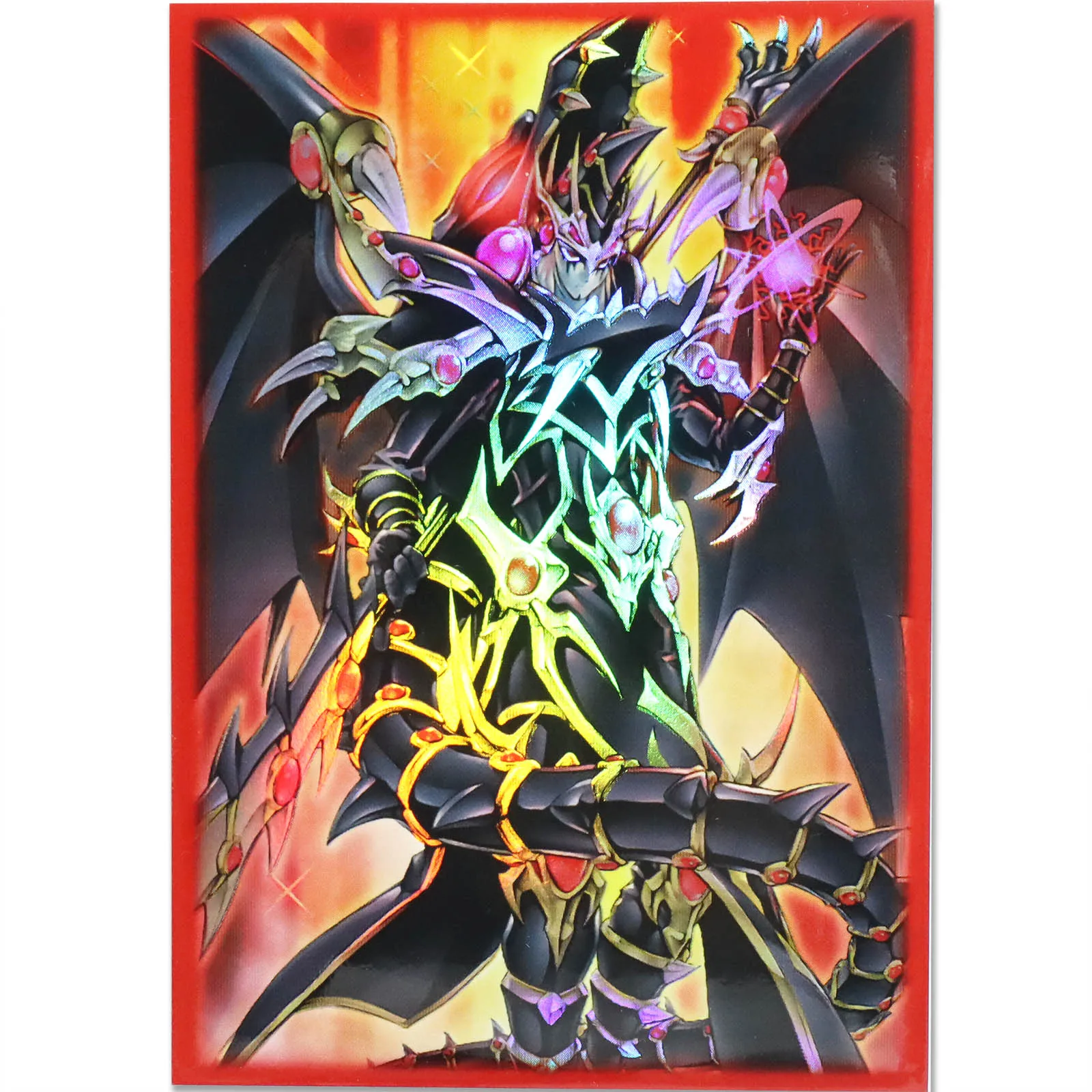 63x90mm 50ct Holographic Flashing Top Loading Trading Card Sleeves Deck Protector for YuGiOh/Japanese Sized Cards