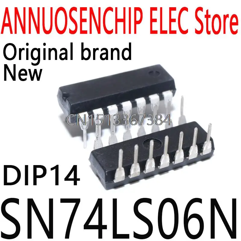 10PCS/LOT New and Original SN74LS06 74LS06N  74LS06 DIP-14  SN74LS06N