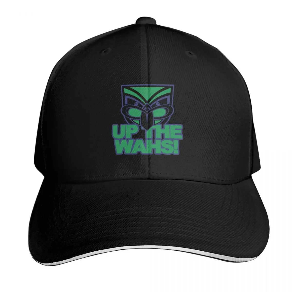 UP THE WAHS! NZ Warriors NRL Baseball Cap Six Panel Structured Crown Sun Protection UPF 50+ Breathable Mesh Back