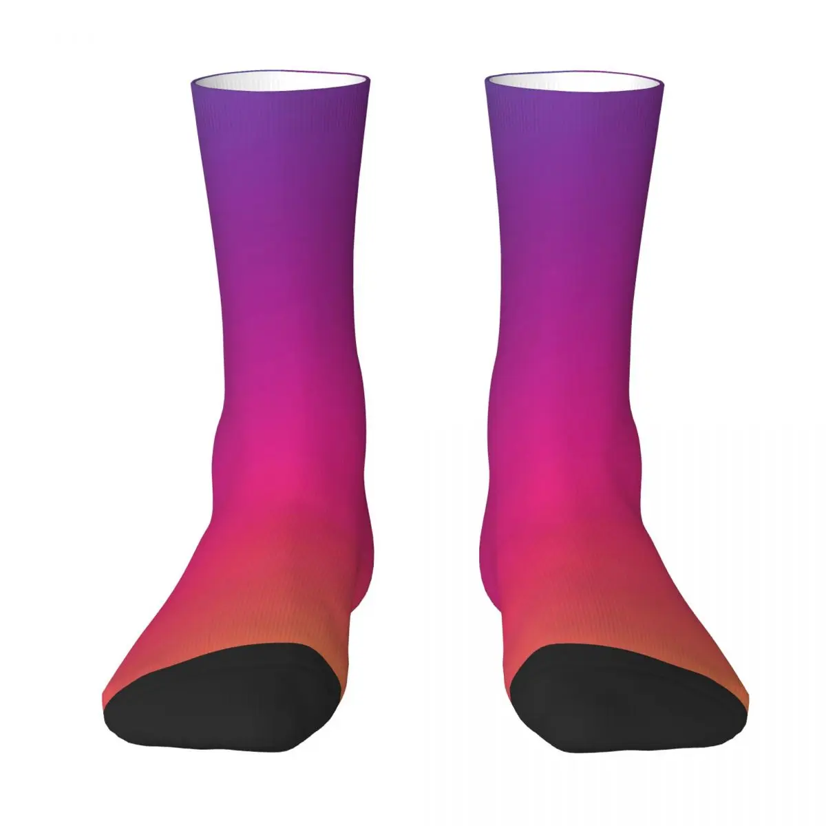 Ombre Print Stockings Purple And Pink Pattern Korean Socks Autumn Anti Skid Socks Women Cycling Comfortable Socks