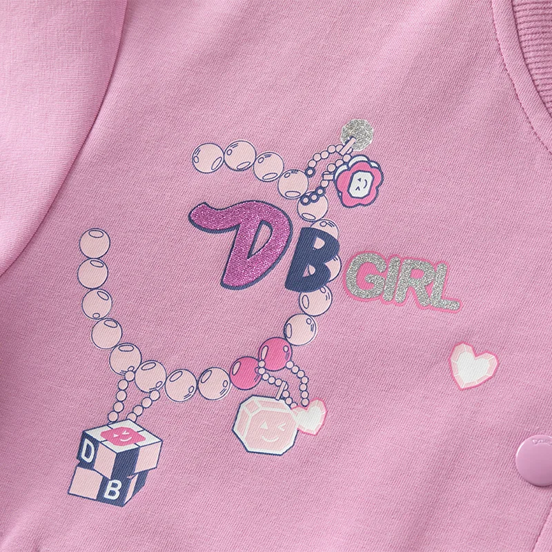 ديف بيلا الأطفال سترة قطن الخريف الشتاء الفتيات الدفء معطف طويل الأكمام ملابس خارجية رياضية غير رسمية الاطفال الملابس DK1250867 #5