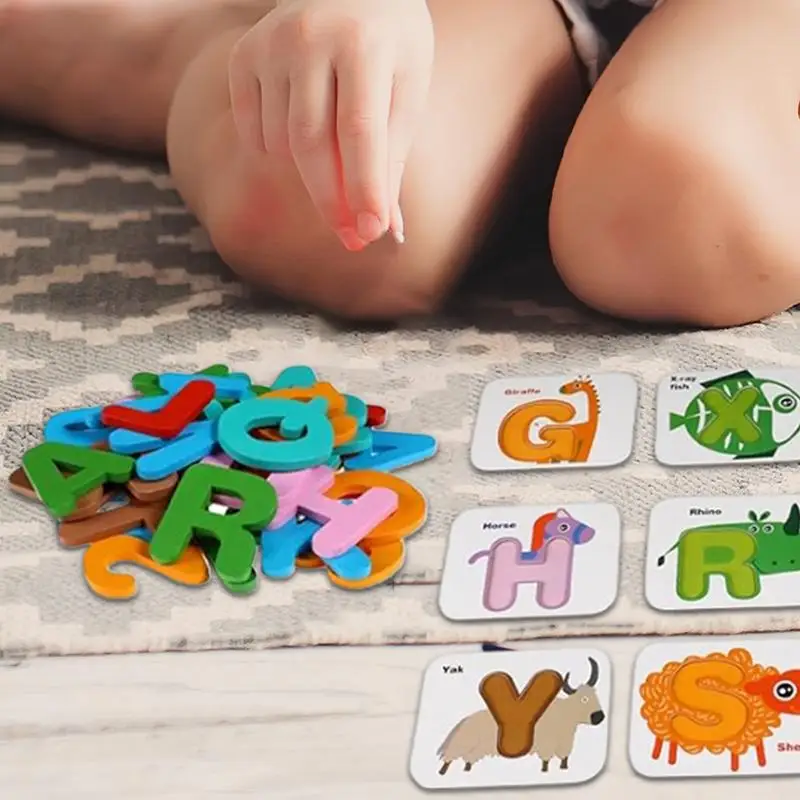 Sight Word Games Animal Pattern Board Matching Puzzle, Pré-escolar Conjunto Educacional, Brinquedos Sensoriais para Desenvolvimento de Habilidades, Viagem Brinquedos