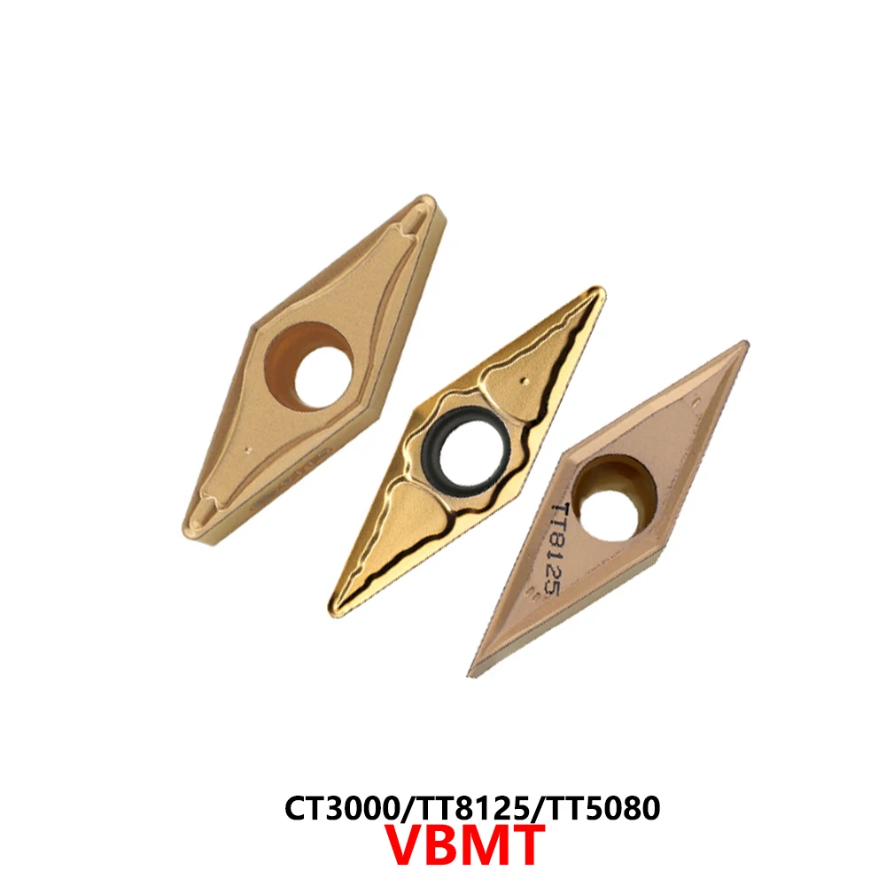 Original VBMT160404 VBMT160408 FG MT PC CT3000 TT8125 TT8115 Carbide Inserts VBMT 160404 160408 CNC Tools Blades VBMT1604