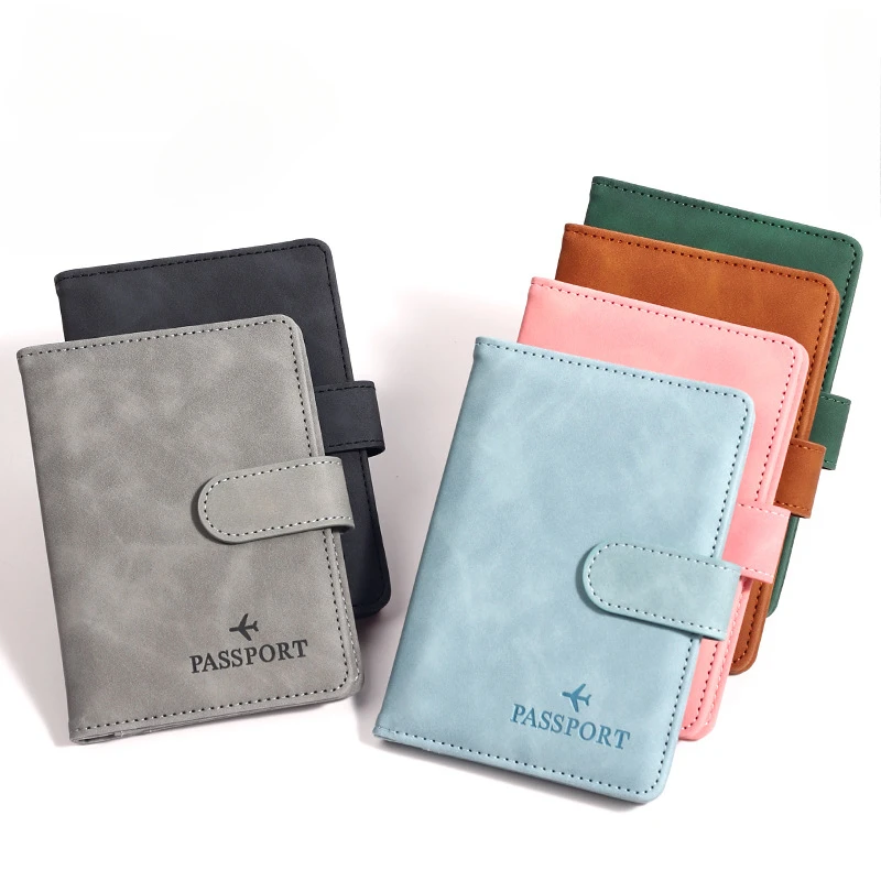 Men Women PU Passport Holder Ticket Passport Covers Travel Passport Protective Cover ID Credit Card Holder Travel Accessories