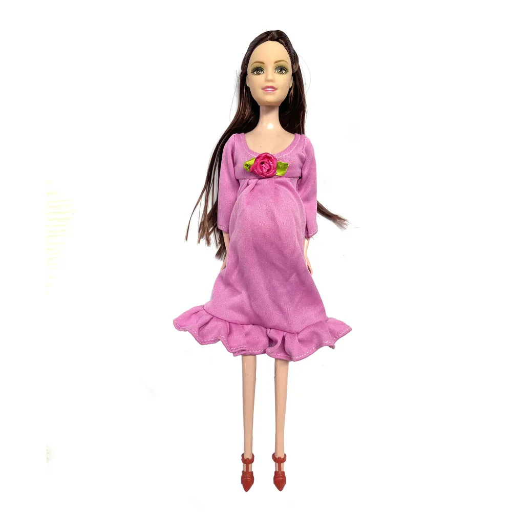 Conjunto de muñecas de embarazo para niños, traje de muñeca embarazada, tiene un bebé en su barriga, muñeca Barbie, juguete educativo