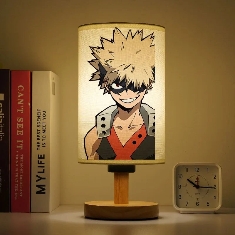 غرفة نوم الأطفال النوم ضوء الليل بلدي بطل كلية أنيمي الحلي طالب دراسة الكرتون مصباح طاولة صغير هدية العيد #1
