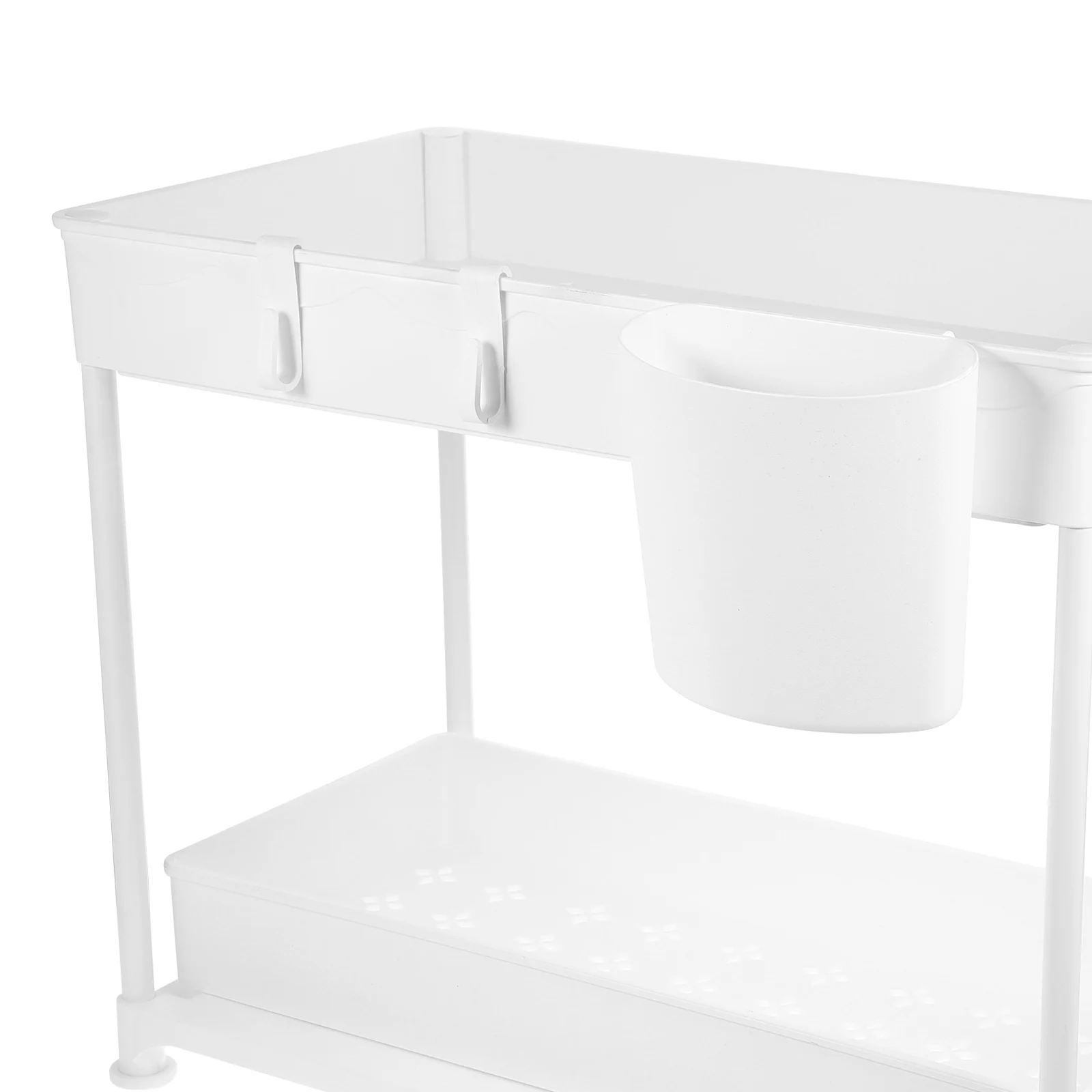 

Pull Out Shelf Kitchen Cabinet Organizer White Expandable Storage Rack Under Sink Telescopic Shelves Multipurpose Holder