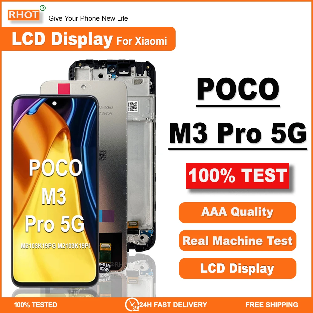 

6.50" 100% Tested LCD For XIAOMI Poco M3 Pro 5G LCD Touch Screen Digitizer Assembly Replaceable For POCO M3 Pro 5G LCD Display