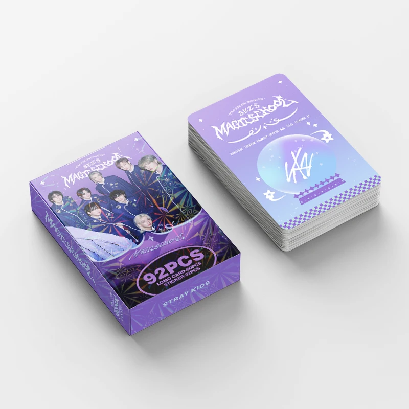 Skzoo presentes de ano novo em estoque, mini cartões holográficos para crianças estranhas, 124 peças, novo álbum, dupla face, cartões lomo, celebridade