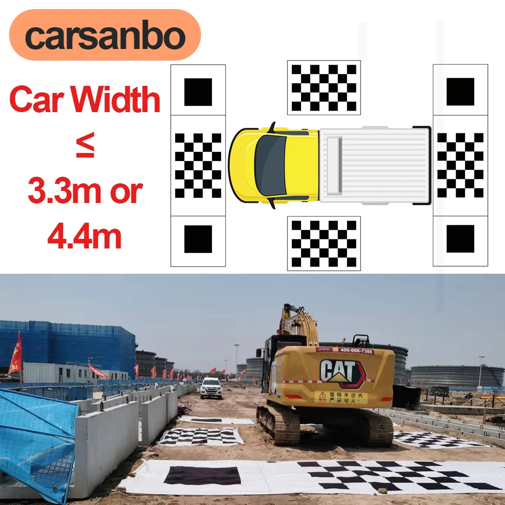 Carsanbo 360 Panoramic Image System Calibration Cloth for 3D Surround Bird-eye View 4 Way Camera System Splicing Debugging Cloth