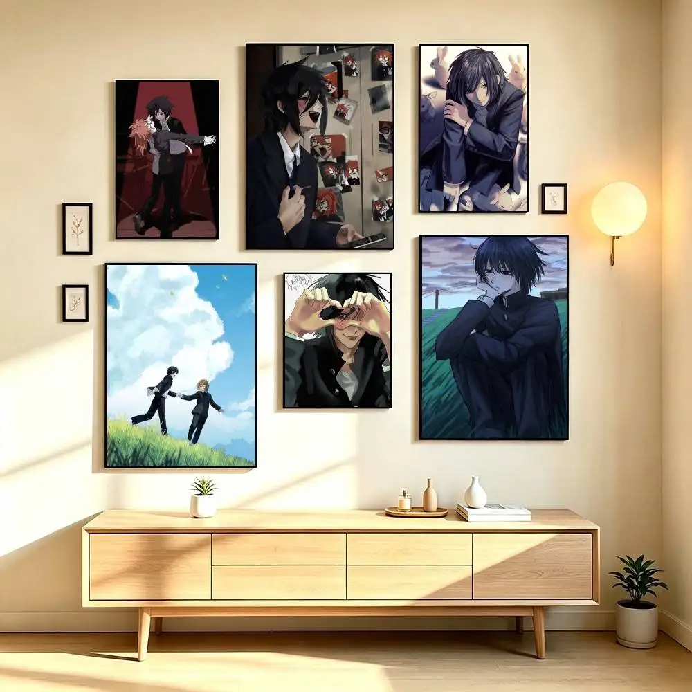 S-Satoru Tsukada Ranfren Webcomic  Poster Waterproof Wall Art Sticker For Bar Living Room Vintage Decor High Quality Print Gift