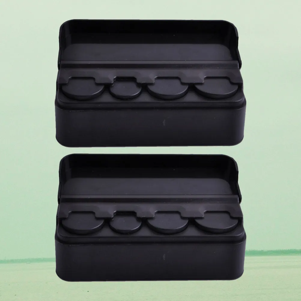 2Pcs Coin Box for Car Heavy Duty Plastic Organizer Holds Loose Change Easily Installs in Vehicle Trunk Dashboard Home
