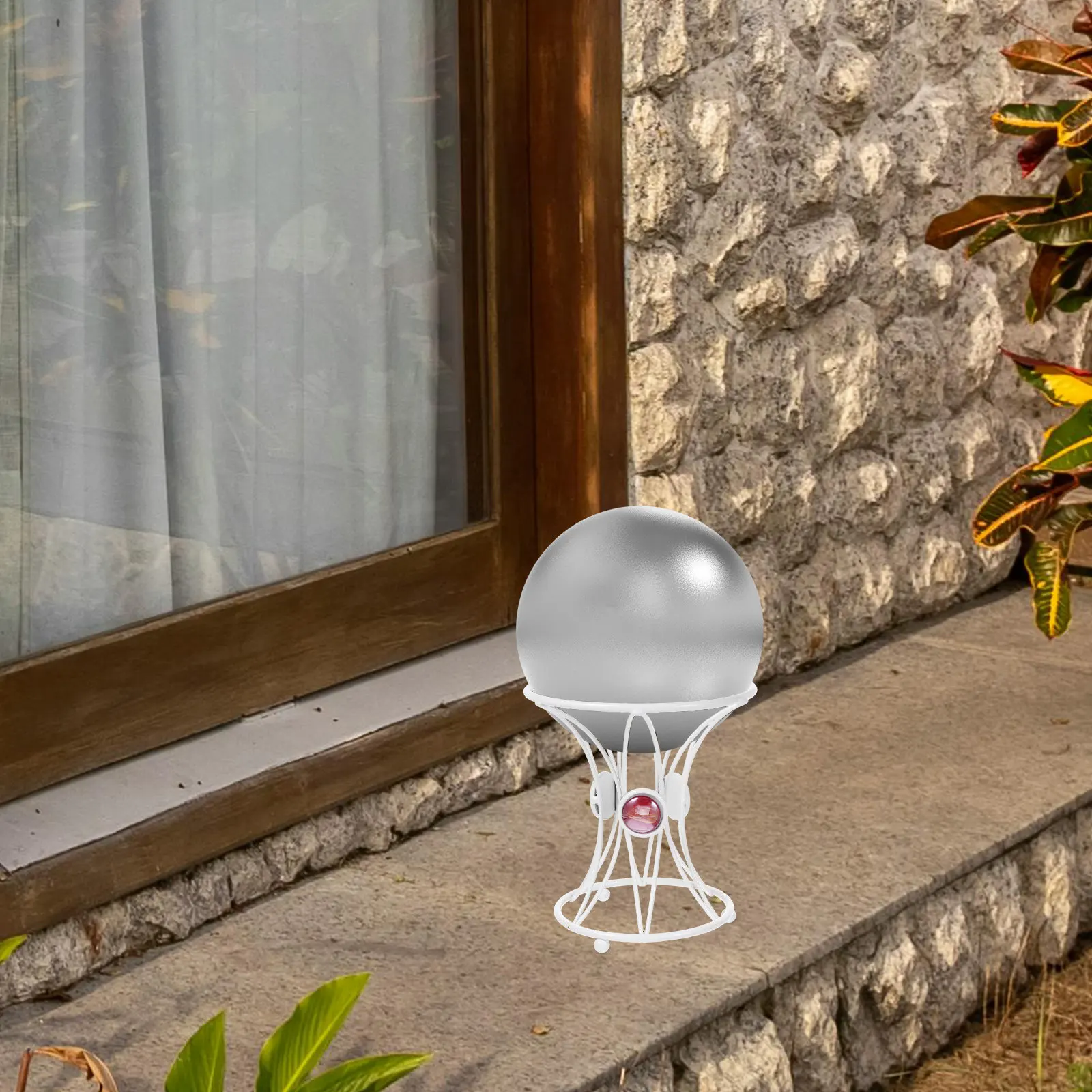European Style Metal Gazing Ball Stand Creative Garden Globe Holder Outdoor Patio Balcony Iron Base Plants Holders Stand