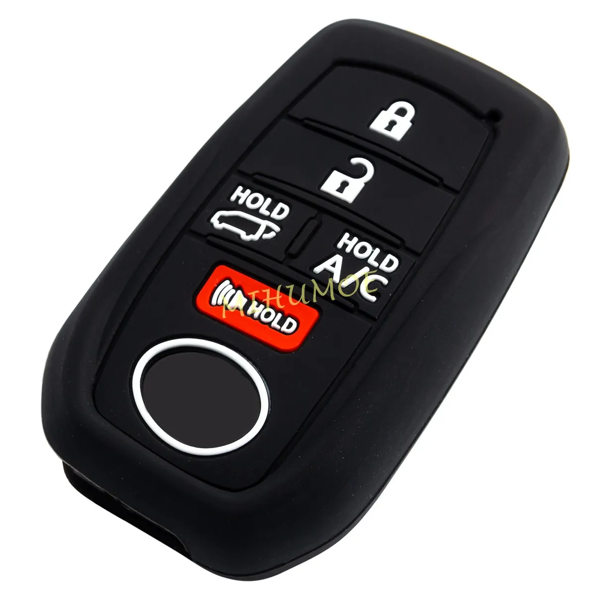 5B Car Key Case Cover Chian For Toyota RAV4 Prime bZ4X Subaru Solterra 2023 2024 2025 Silicone Protector Shell Fob Accessories