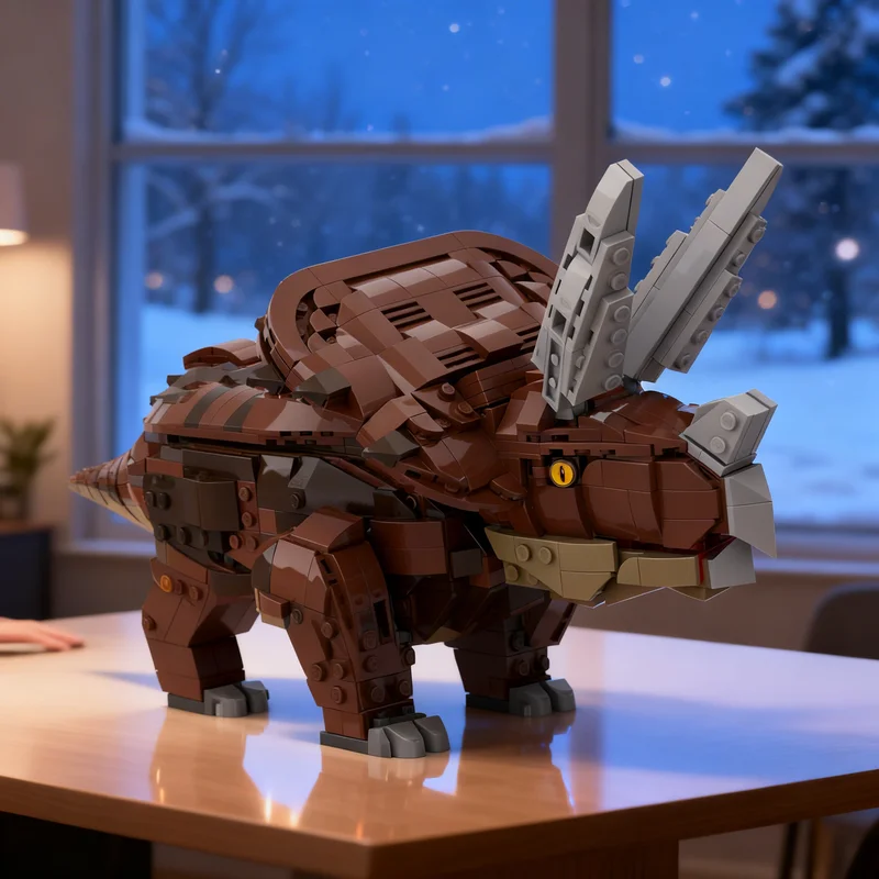 

3500pcs MOC Triceratops Jurassic Model Building Blocks Construction Christmas Gifts Toy Creative DIY Idea Education Brick Kids