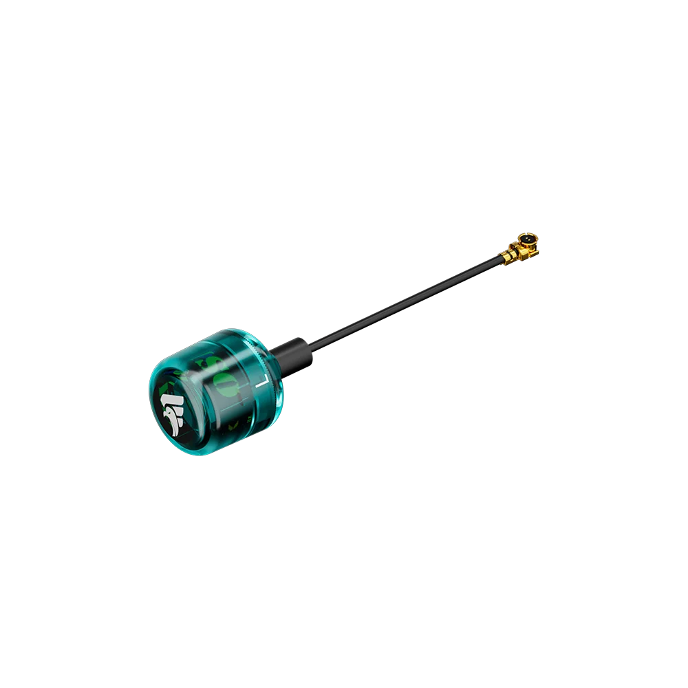 FlyFishRC Osprey 5.8Ghz 40mm LHCP Stubby Transparent Blue Antenna compatible with Vista/Runcam link HD system For Racing Drone