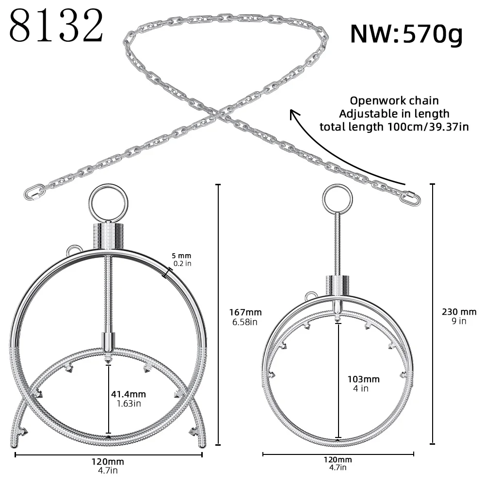 QKKQ Stainless Steel Chest Clamp And Restrain Breast Bondage Nipple Stimulation Pleasure BDSM Sex Toys For Women Men Fetish Toy