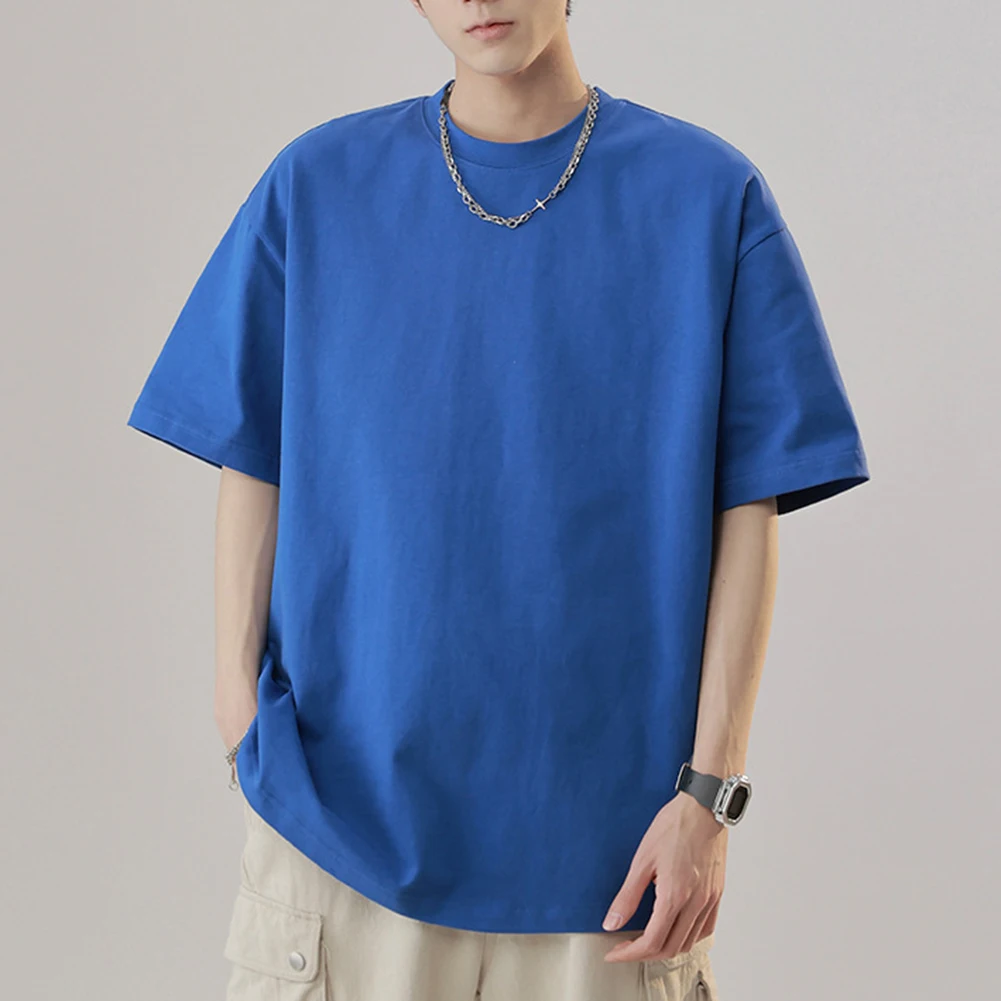 

Fashion T-Shirt Loose Fit T-Shirt Summer Fashion Dark Grey Comfortable Summer Wear Men Tee Applicable For Male Brand New