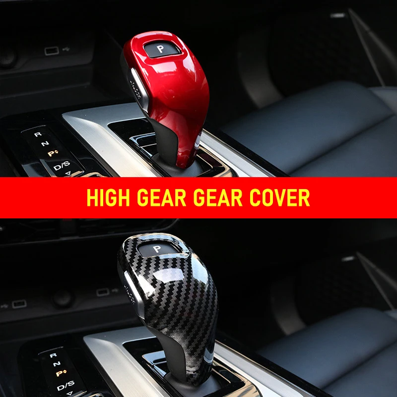 Carbon Fiber Car Interior Gear Shift Knob Head Cover Trim Auto Interior Decoration for MG5 MG6 MG ZS HS 2020 2021 Accessories