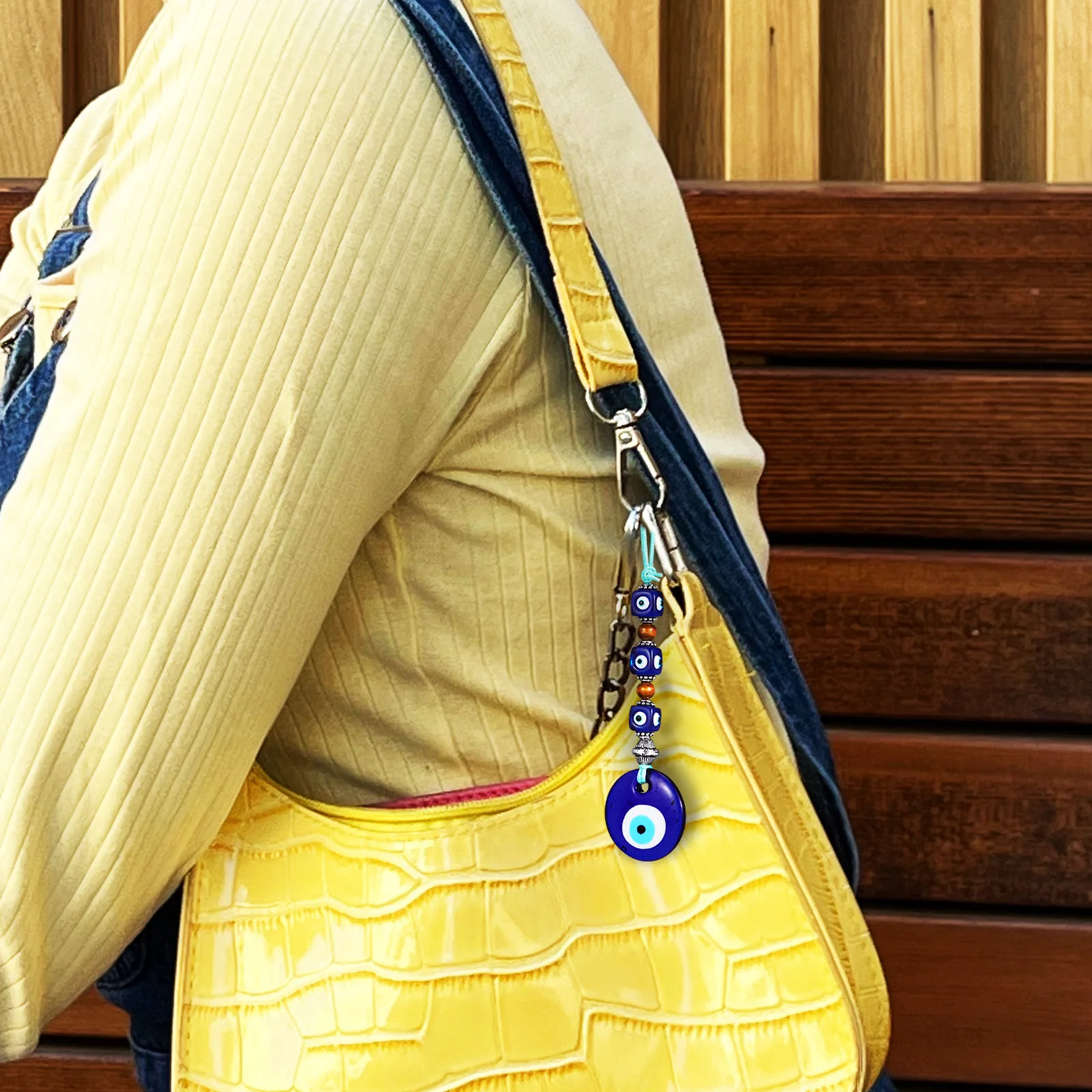 

3Pcs Blue Evil Eye Charms Beads Turkish Hanging Ornaments Protection Amulet Wall Decor Car Door Pendant Blessing