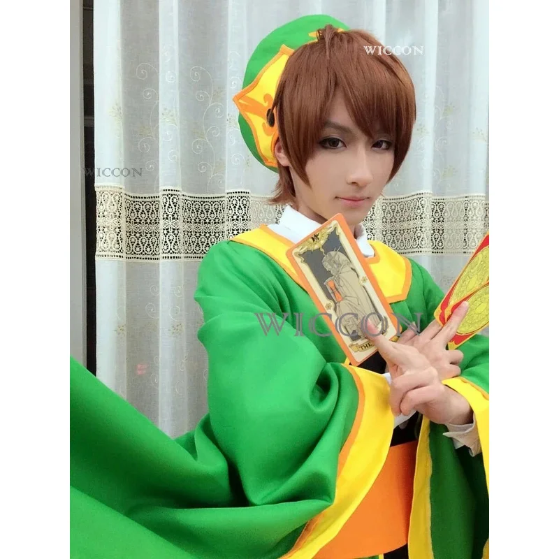 Anime Cardcaptor Sakura Li Syaoran przebranie na karnawał Li Syaoran peruka do cosplay buty dla kobiet/mężczyzn kostium na Halloween