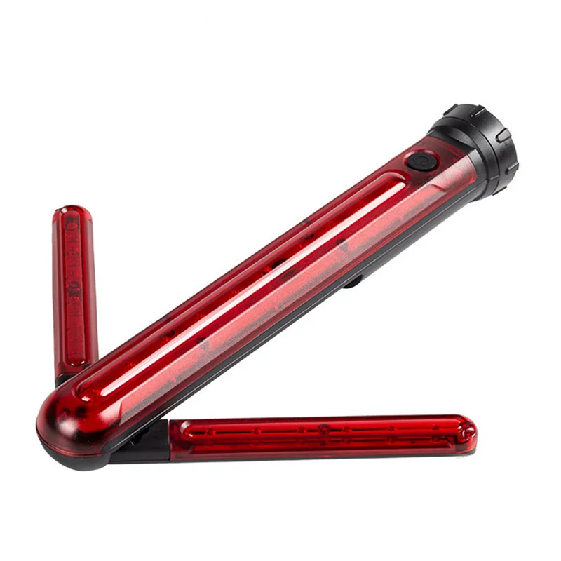 ABKQ-2X Traffic Stick, Led Traffic Safety Batons, Signal Emergency Road Flares, Extendable Blade Handheld Led Warning Light