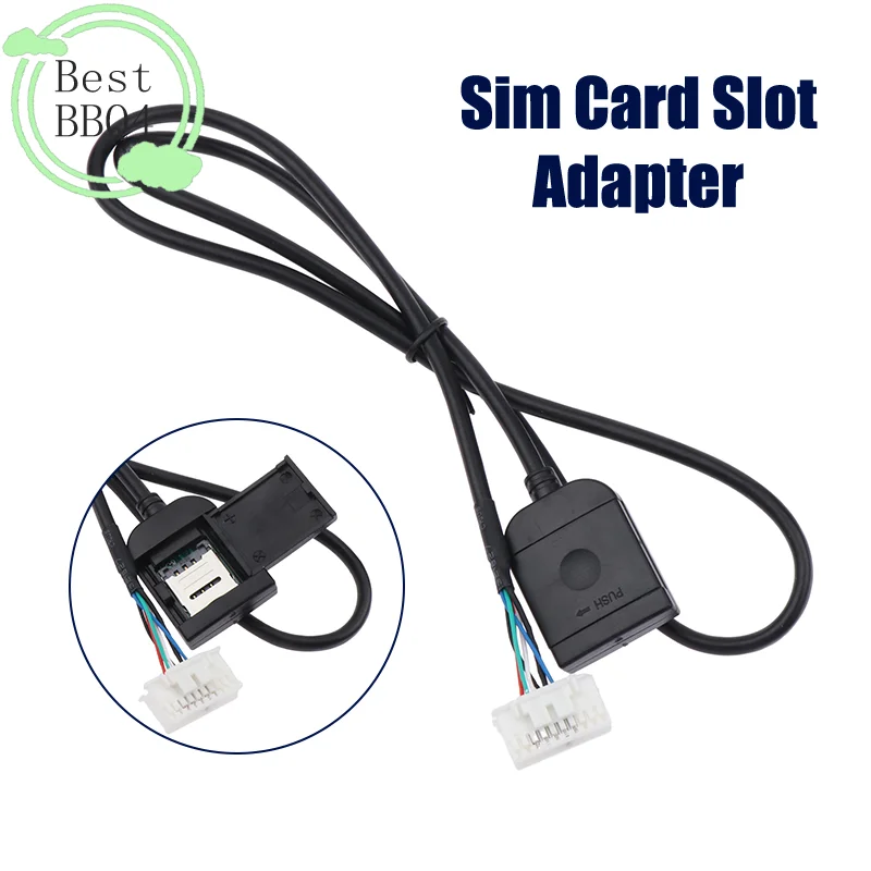 (BBQ4) Sim Card Slot Adapter For Android Radio Multimedia Gps 4G 20pin Cable Connector Car Accsesories Wires Replancement Part
