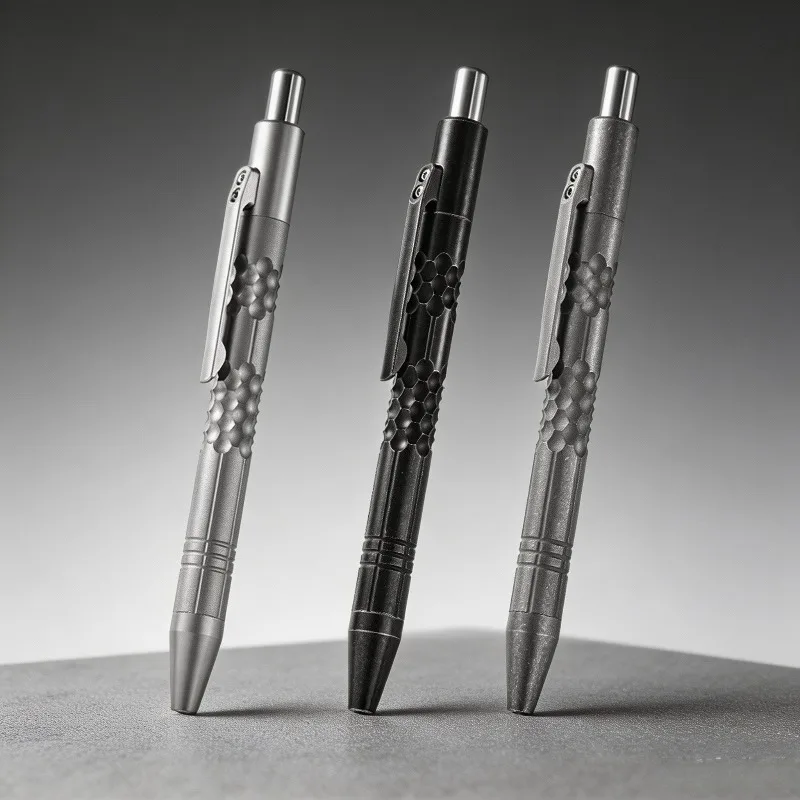 Multifunctional Titanium Alloy Tactical Pen Hammer Grain EDC Pen  Business Signature Pen Outdoor Survival Tool Gift for Men