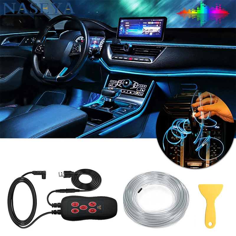 

Multicolor LED Car Interior Light-RGB Ambient Strip & Neon Cold Light Stylish Ambiance For Ford Mustang 2015 2016 2017 2018 2019