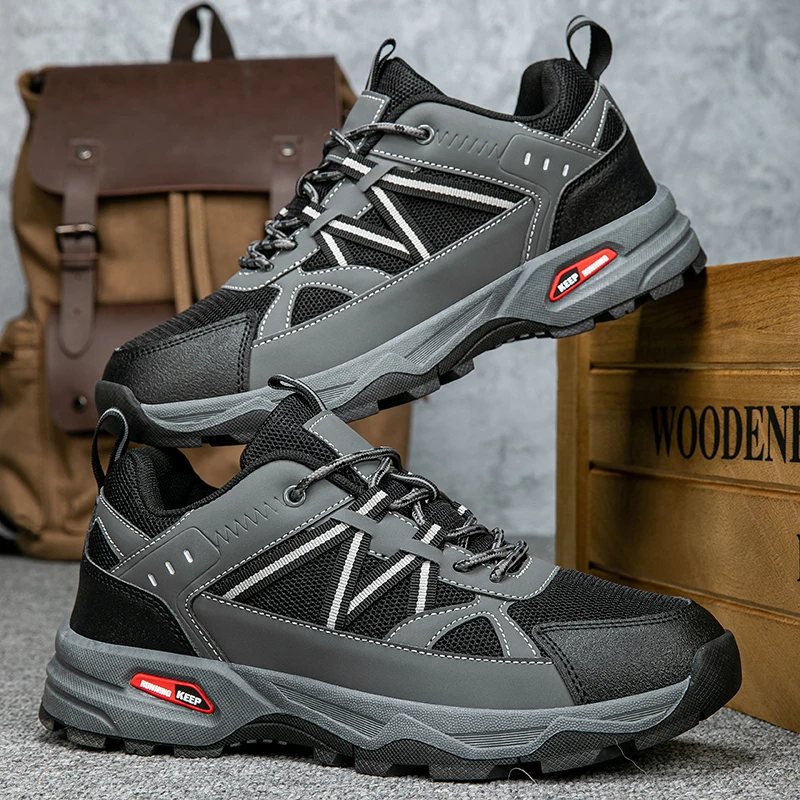 

Men Women Mesh Sneakers Breathable Fashion Mountain Shoes 2026 Hiking Shoes Mens Spring Autumn Summer Work Shoe Outdoor Trekking