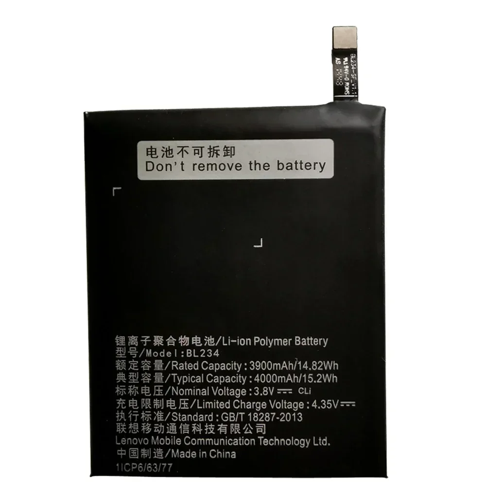 Battery With 3M Glue Sticker For Lenovo Vibe, Original, 100% New, Original,4000mAh,BL234,P1M,P1MA40,P70,P70t,P70-T,P70A,P70-A