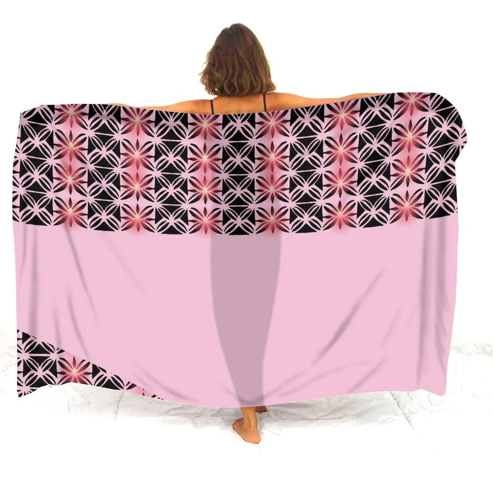 

Полинезийский женский саронг, шаль с цветочным узором, женский саронг, ветрозащитный плащ, легкий саронг, настраиваемый