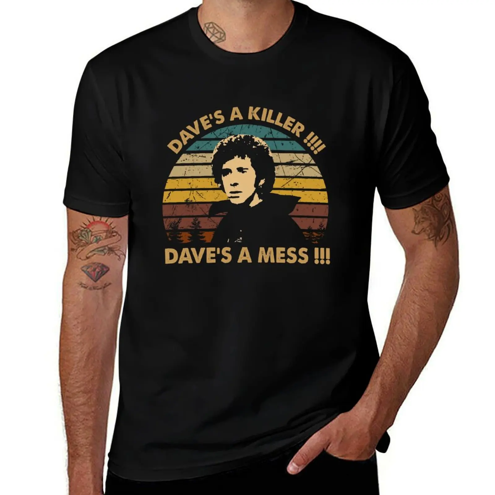

Vintage Slap Design Shot Films - Dave's A Killer!!!! T-Shirt cotton t shirts high quality t shirts designer T-shirt