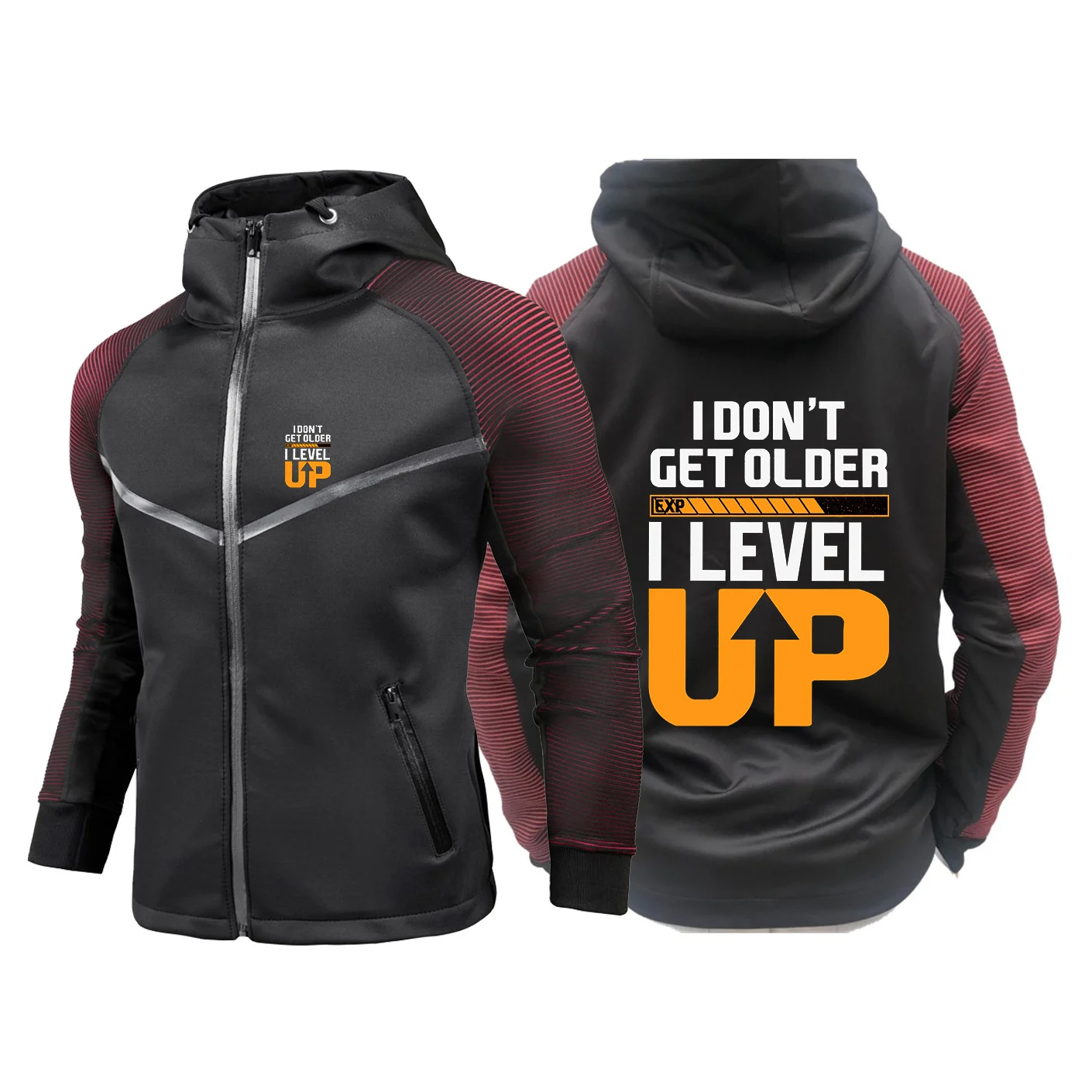 Avant Garde Style Personality Jacket 2025 Men's Spring And Autumn I Don't Get Older I Level up Logo Print Date Travel Coat
