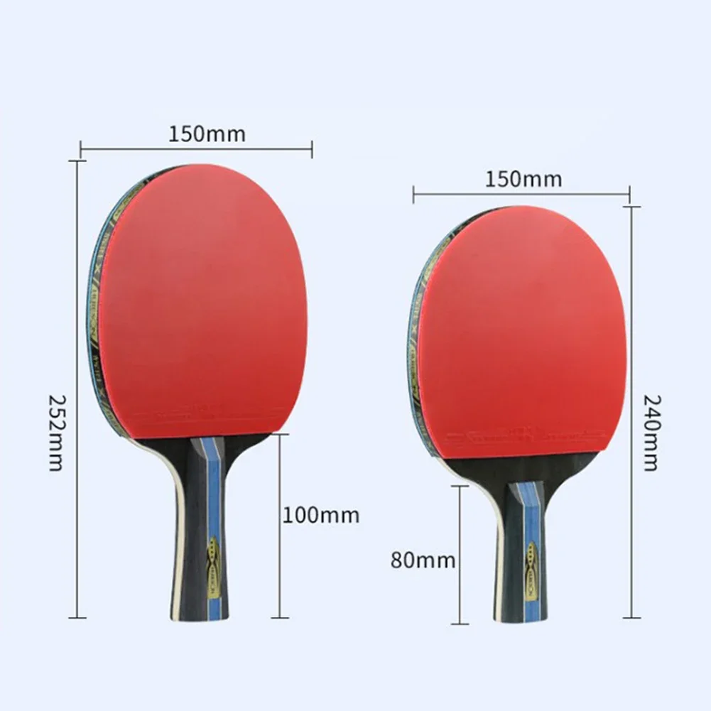 Soverup ไม้ปิงปอง Double Face สิวเสี้ยนยางเหนียว 4 ดาว Ping Pong Paddle พร้อมกระเป๋าแร็กเก็ตเจ็ดชั้นไม้บริสุทธิ์