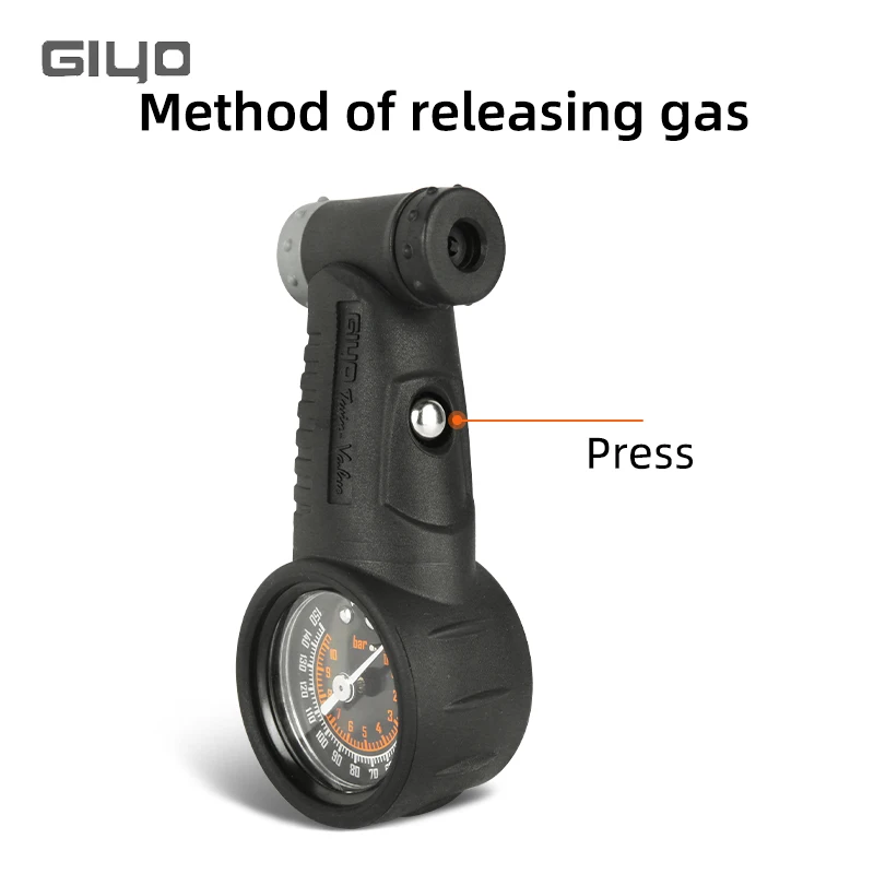 GIYO Dual Sides Bike Pressure Gauge Presta/Schrader 150PSI Mini Portable Professional Gas Pressure Meter Bicycle Tire Air Gauge