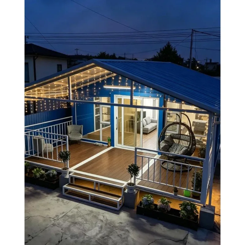 Steel Frame Folding Container House Galvanized Expandable Container Home Sandwich Panel Prefab House for Winter Australia