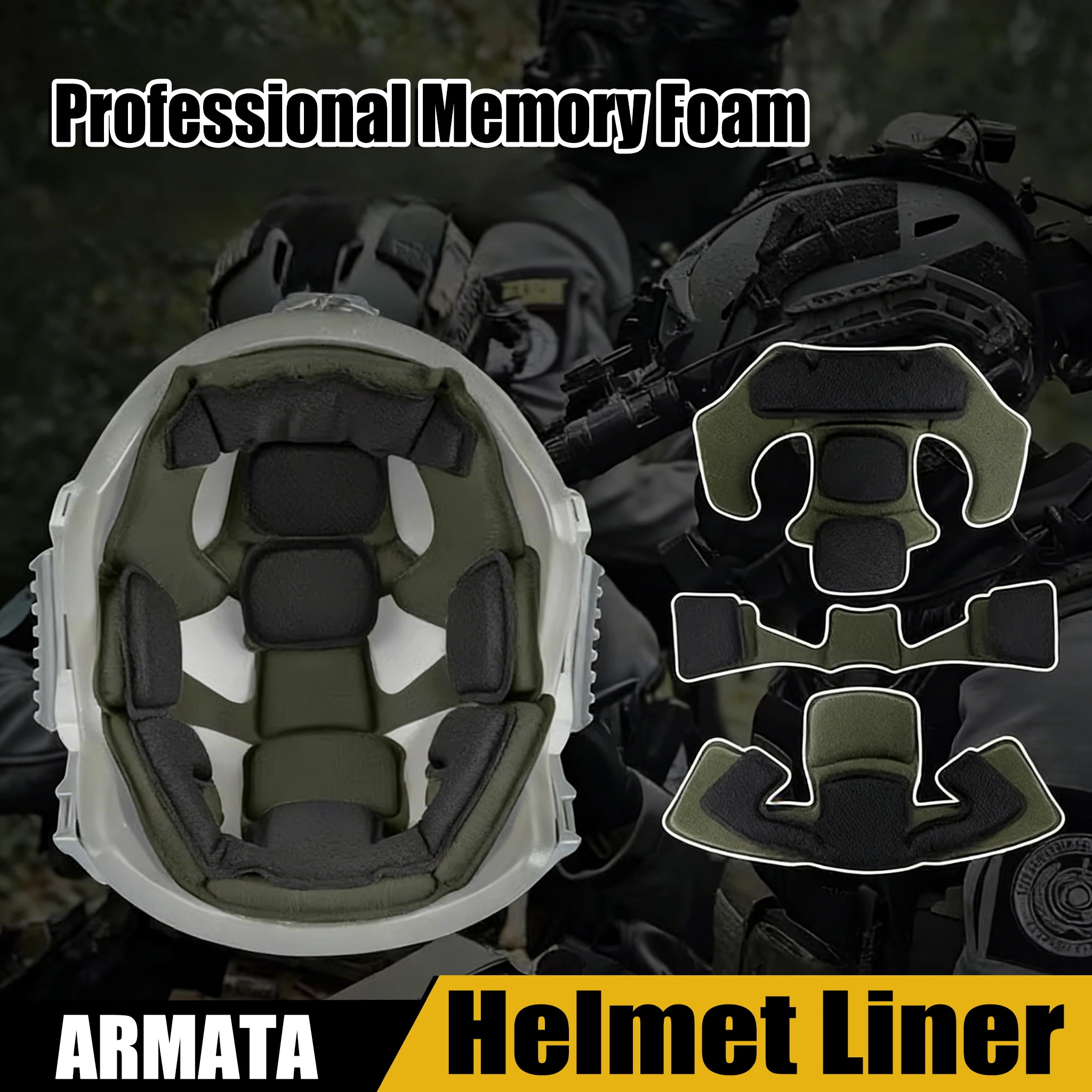 

Подкладка для шлема Wendypro из пены с эффектом памяти, внутренняя подкладка для тактического шлема, амортизирующая подушка для защиты головы