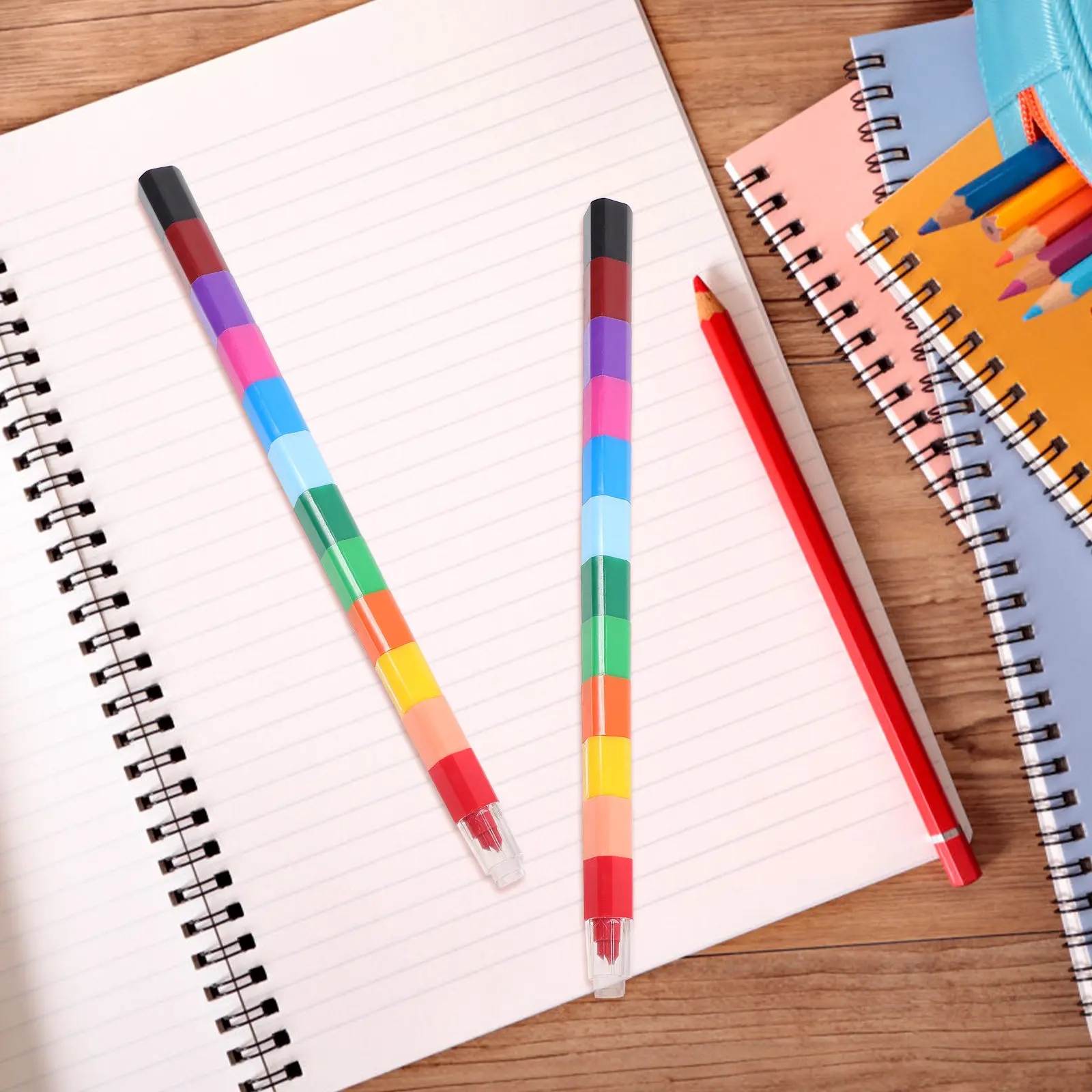 24Pcs Crayons Coloring Sticks 12 Bright Colors Set Block for School Home Drawing Artistic Use Non Toxic Crayons