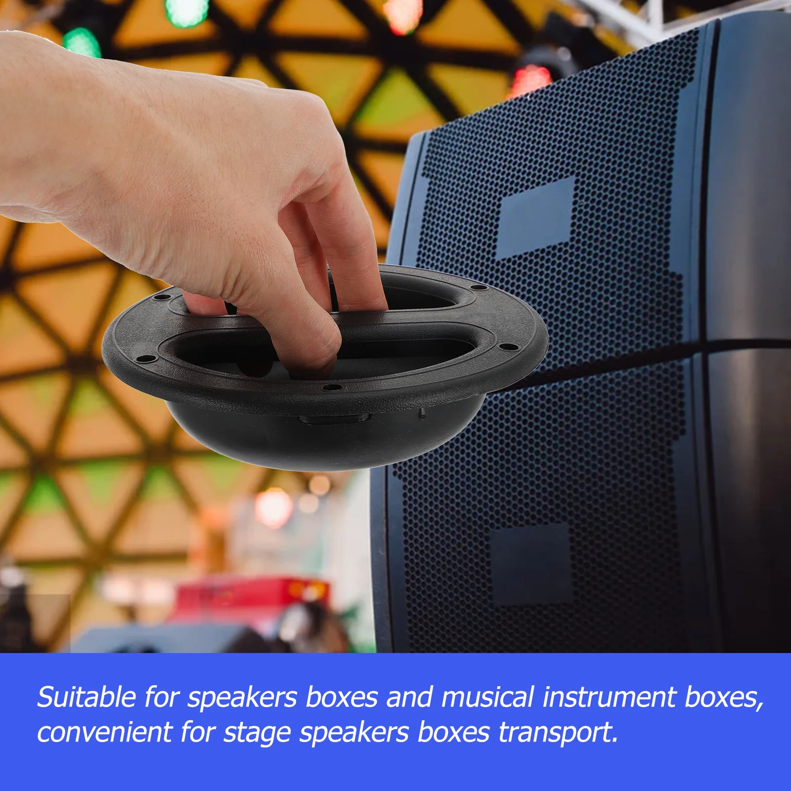 5 قطعة مقابض مكبر الصوت للمسرح خزانة معدات الصوت المحمولة تصميم راحة مقبض بلاستيكي عالي التحمل للنقل #5