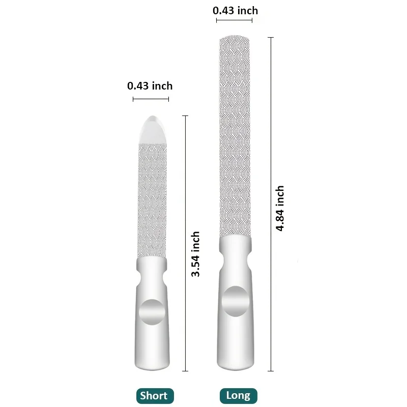 High-Quality Double Sided Nail Files Stainless Steel Manicure Pedicure Grooming For Professional Finger Toe Nail Care Tools