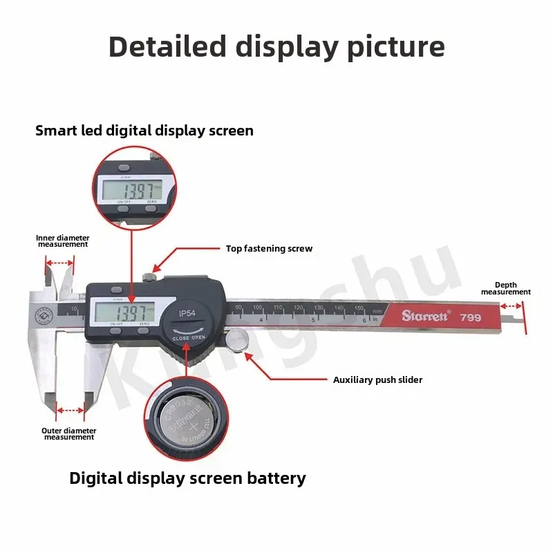 IP54 caliper industrial grade high precision electronic digital caliper\waterproof high precision electronic caliper