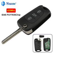 433Mhz Flip Remote Car Key For Kia Picanto Sportage Rio3 K5 K2 For Hyundai I20 I30 IX35 I35 Accent Solaris Elantra Picanto ID46