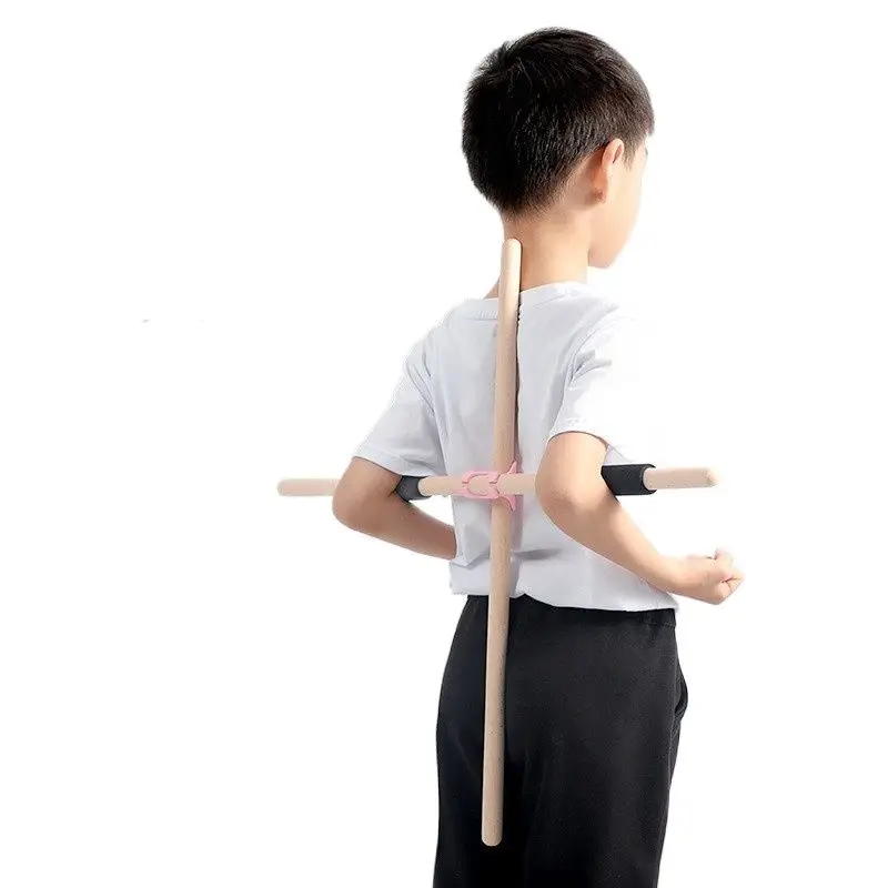Wooden Yoga Pole Open Shoulder Beauty Back Posture Corrector Multipurpose Pranayama Stick For Dance Body Sculpting Home Fitness