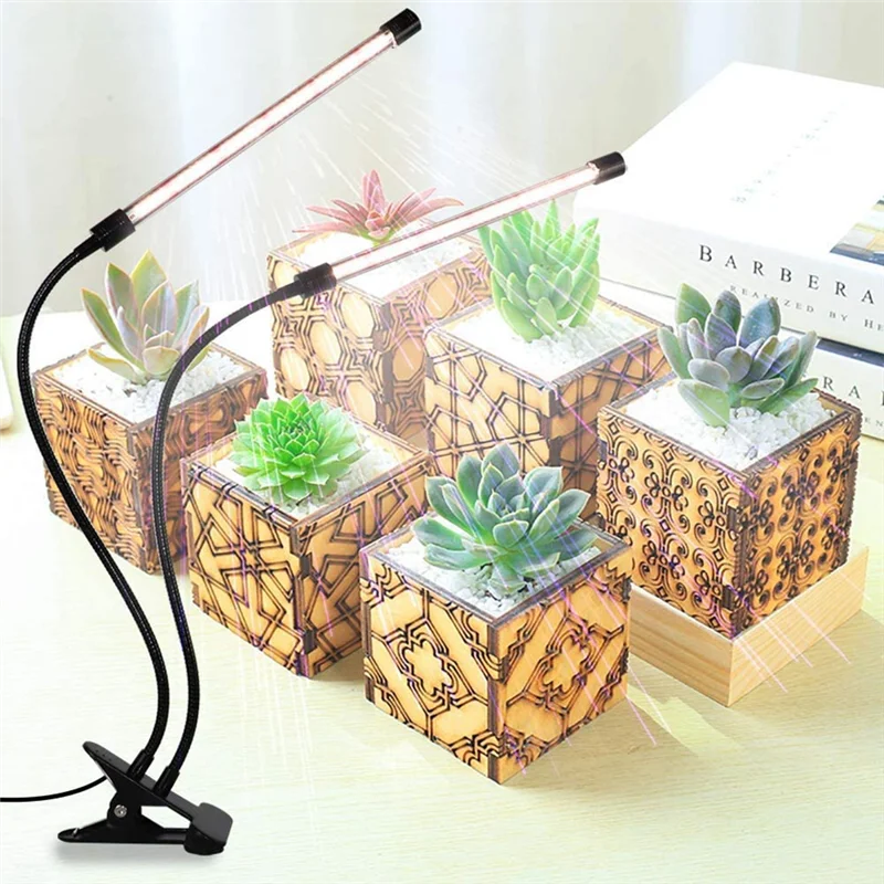 

ABLN-Grow Light Full Spectrum Clip Plant Growing Lamp With White Red LED For Indoor Plants Dimmable USB Interface